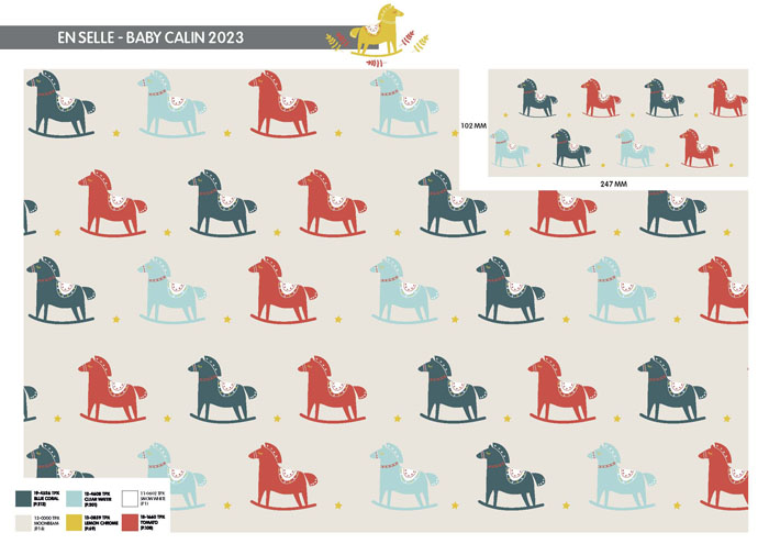  Graphisme Baby Calin En Selle Motif 2 